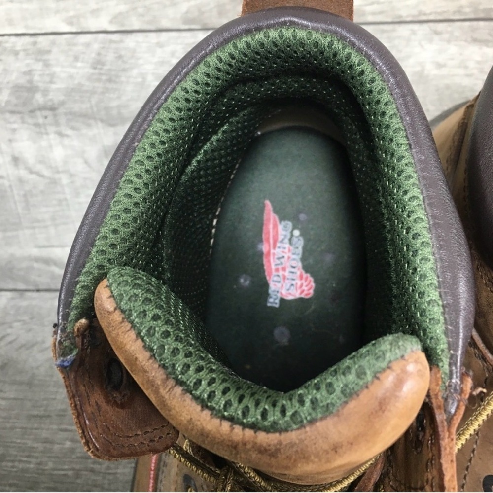 Red Wing Shoes Rustic Brown Leather Boots - Picture 8 of 10